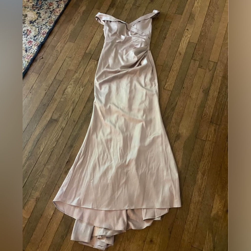 Galina Signature dress sand color bridesmaid or formal dress